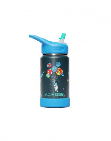 Frost Outerspace Insulated Stainless Steel Water Bottle with Straw (360 ml)