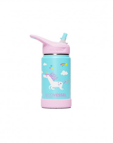 Frost Unicorn Insulated Stainless Steel Water Bottle with Straw (360 ml)