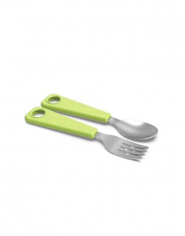 Green FlexWarez Spoon and Fork Set