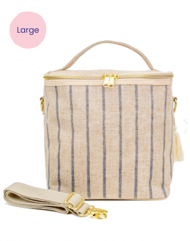 SoYoung Lunch Bag - Slate Pinstripe (Large)