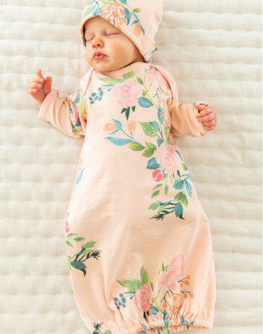 Nina Baby Gown & Hat set