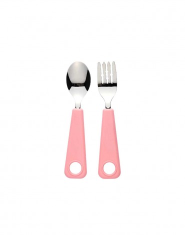 Pink FlexWarez Spoon and Fork Set