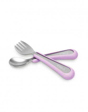 Soufflé Fork & Spoon Set - Cosmic Purple - Small
