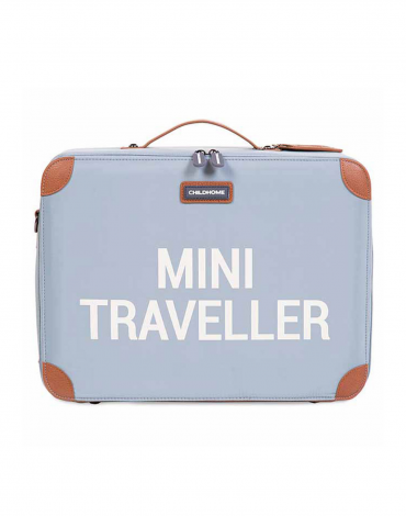 Mini Traveller Kids Suitcase Grey Off White