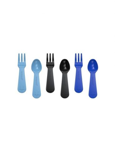 Lunch Punch Fork and Spoon Set - Blue