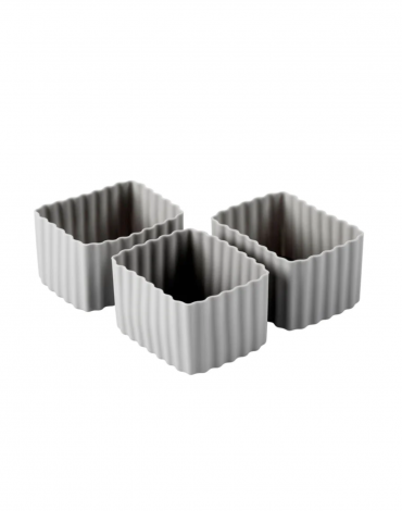 Small Rectangle Bento Cups - Grey