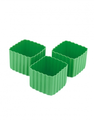 Square Bento Cups - Medium Green