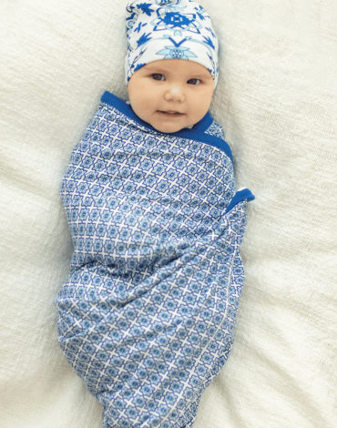 Reversible Ophelia Swaddle Blanket and Hat
