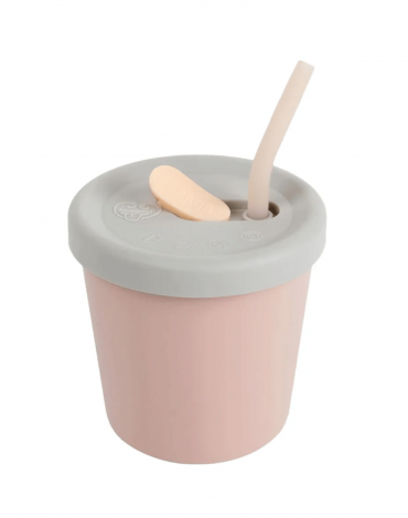 Haakaa - Silicone Sippy Straw Cup - Blush